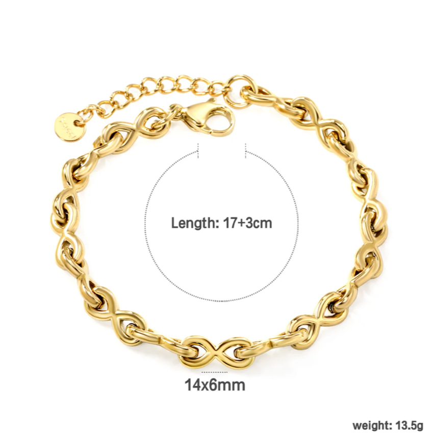 8-letter clasp accessory -Stainless steel + 18K gold/18K rose gold PVD plating to Keep colour - GoodiesRus