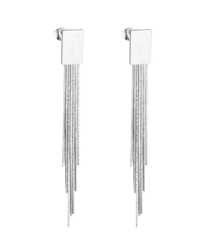 Tassel Drop Earring- Stainless Steel Jewelry +18K Gold / 18K Rose gold plated - GoodiesRus