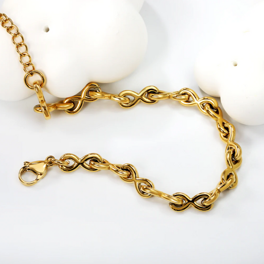 8-letter clasp accessory -Stainless steel + 18K gold/18K rose gold PVD plating to Keep colour - GoodiesRus