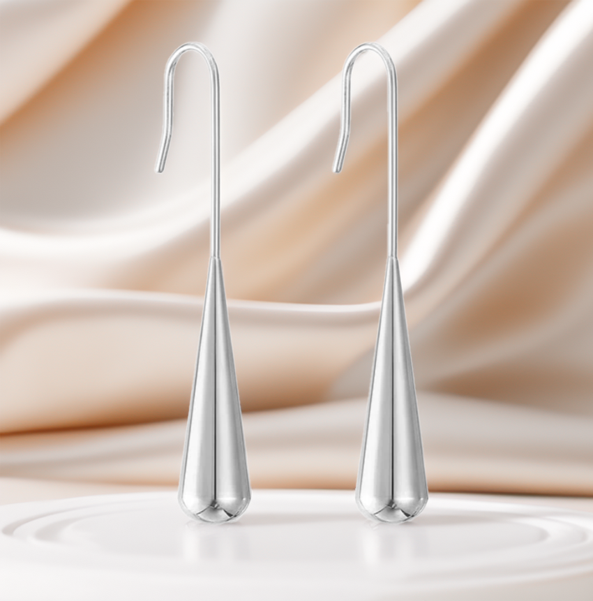 Simple stainless steel drop earrings -Hypoallergenic, tainless steel +18K Gold / 18K Rose gold plated - GoodiesRus