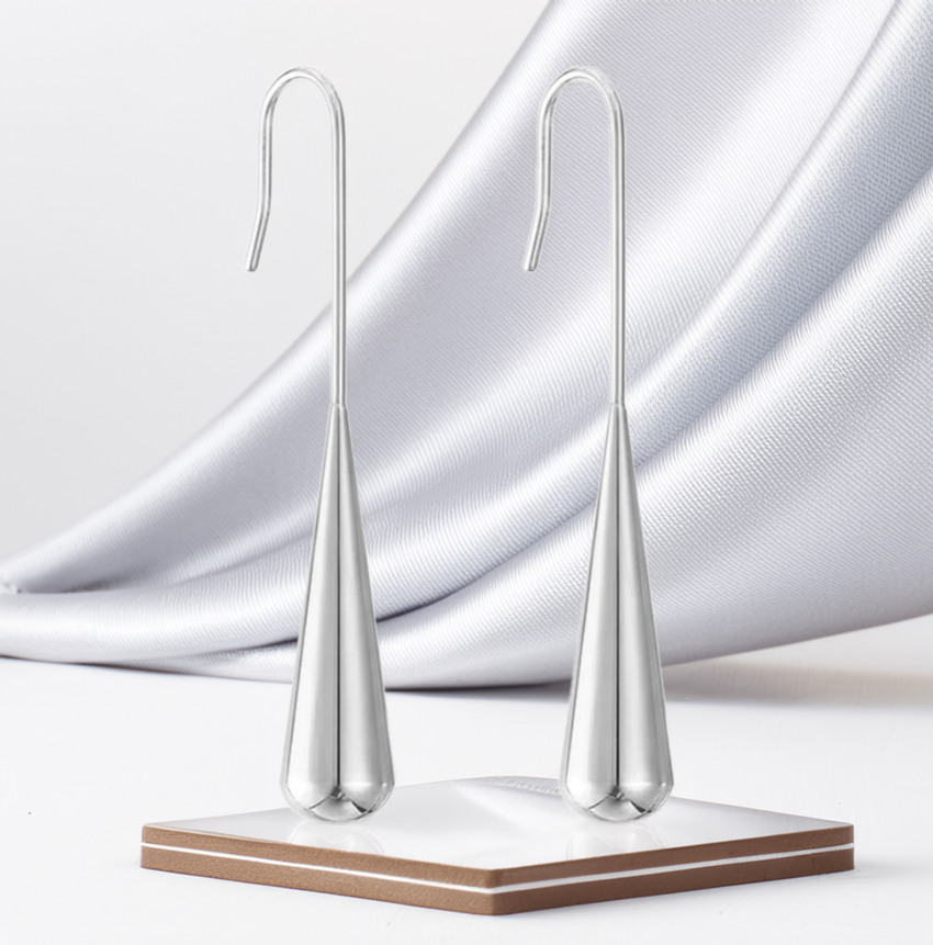 Simple stainless steel drop earrings -Hypoallergenic, tainless steel +18K Gold / 18K Rose gold plated - GoodiesRus