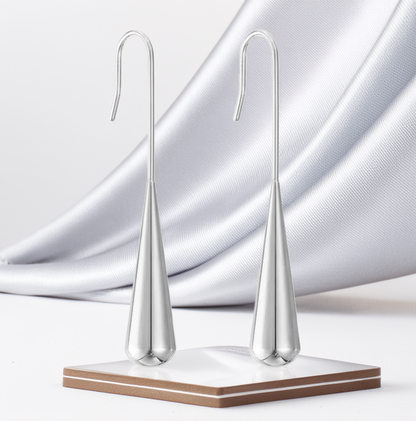 Simple stainless steel drop earrings -Hypoallergenic, tainless steel +18K Gold / 18K Rose gold plated - GoodiesRus